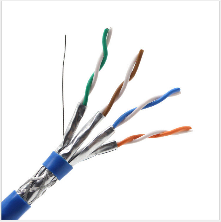 305m शील्ड 23awg 0.58mm नंगे कॉपर CAT7 LAN केबल, कैट 7 नेटवर्क केबल