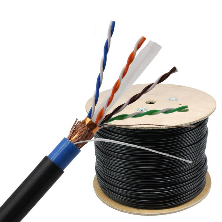 305M PVC 4P ट्विस्टेड पेयर SFTP Cat6 शील्ड ईथरनेट केबल, SFTP Cat6 पीवीसी केबल
