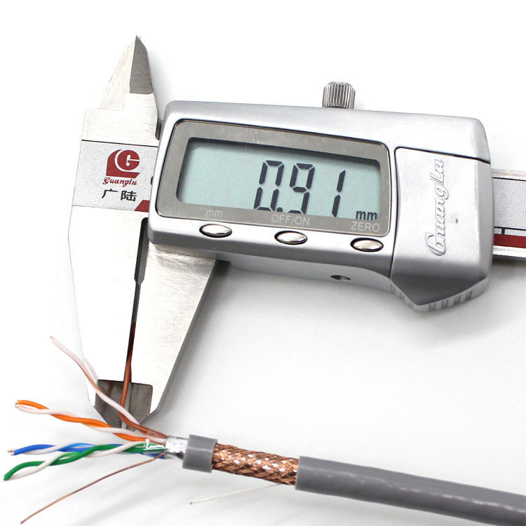 रोश 0.5 मिमी सीयू सीसीए एसटीपी एफटीपी कैट 5 ई लैन केबल, 4 जोड़ी कैट 5 ई केबल