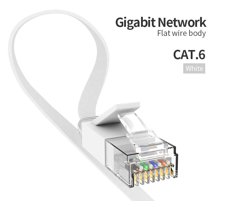 24AWG FTP UTP Cat6 पैच कॉर्ड, ईथरनेट के लिए Amp पैच कॉर्ड Cat6