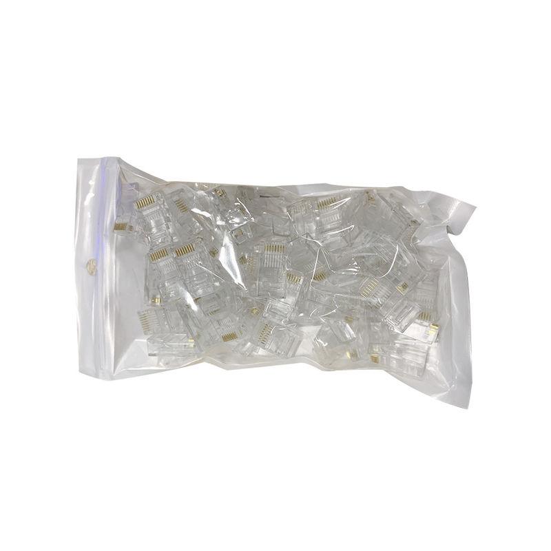 ईथरनेट Cat5 Cat6 8P8C RJ45 कनेक्टर पुरुष UTP अनशिल्डेड टूललेस क्रिस्टल हेड मॉड्यूलर प्लग